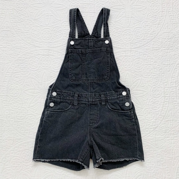 Old Navy Other - Old Navy Girls' Raw Hem Jean Shortalls, Black